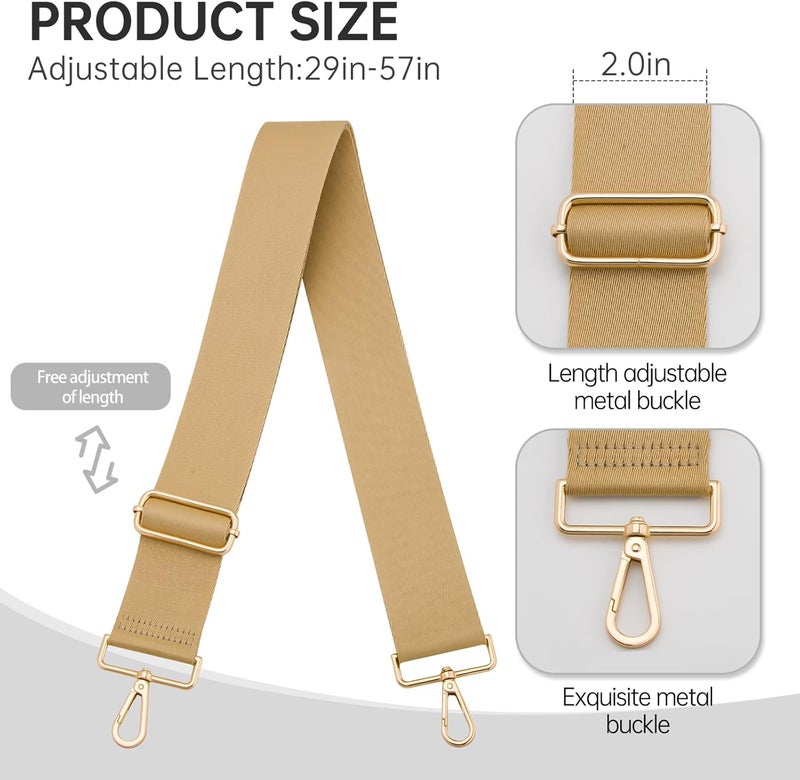 Dksongr Purse Straps Replacement Crossbody Wide Bag Strap for Purses Adjustable Shoulder Straps for Women Bags - Image 2